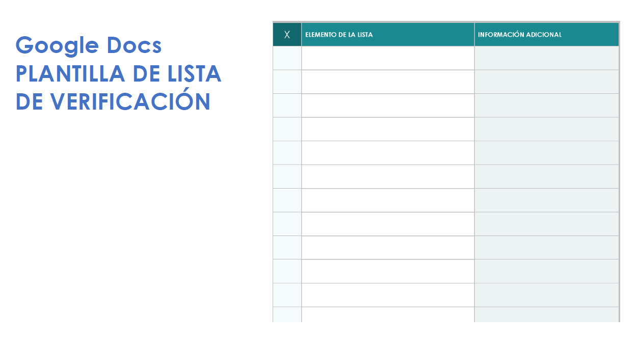  Plantilla de lista de verificación de Google Docs