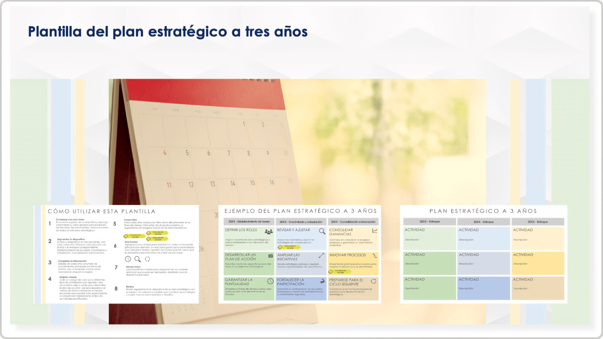  Plantilla de plan estratégico de 3 años