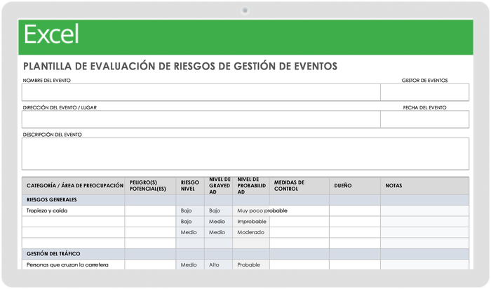 EVALUACIÓN DE RIESGOS DE GESTIÓN DE EVENTOS