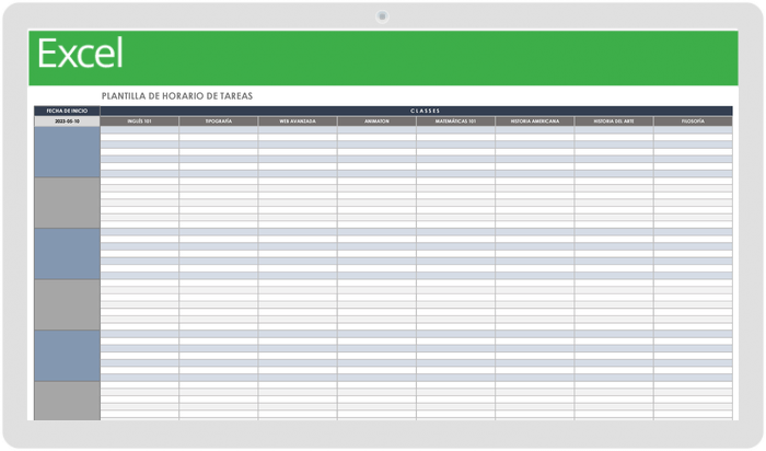 HORARIO DE TAREAS