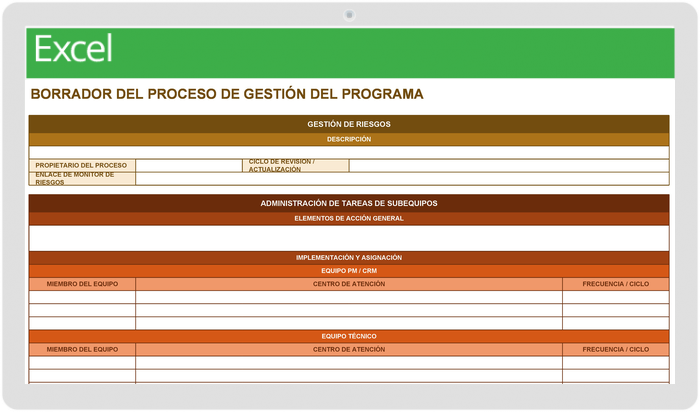 BORRADOR DEL PROCESO DE GESTIÓN DEL PROGRAMA