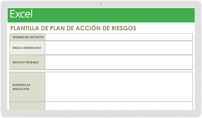 Plantilla de Plan de Acción de Riesgo